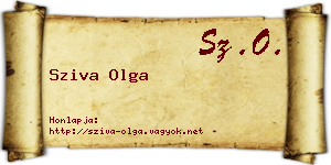 Sziva Olga névjegykártya